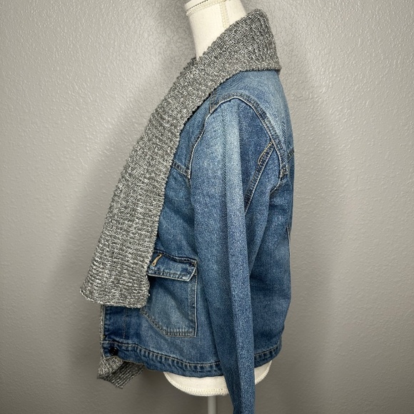 Denim and Sweater Jacket - Picture 3 of 10